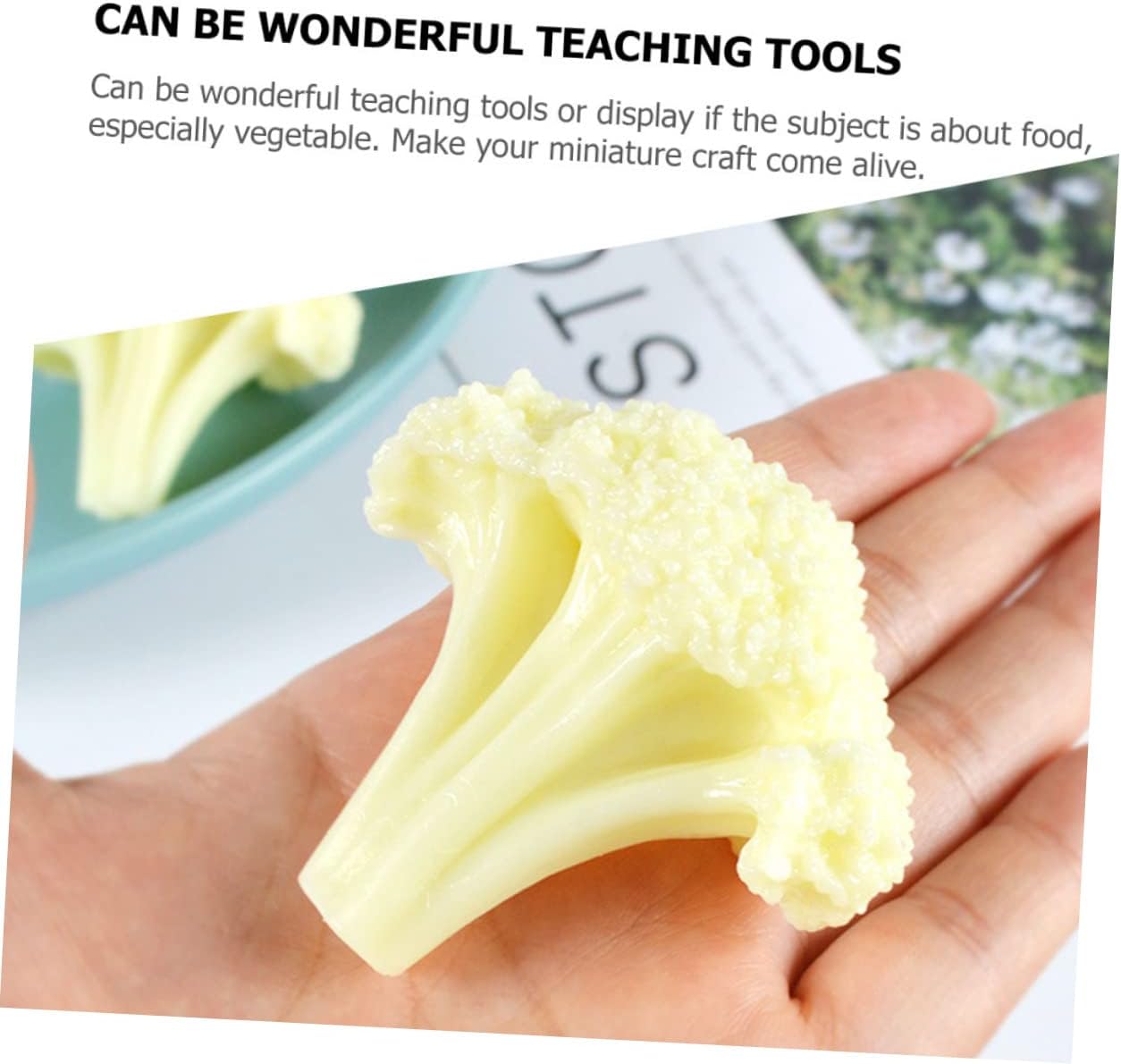 Unomor Realistic Fake Cauliflower Model for Display and Decor