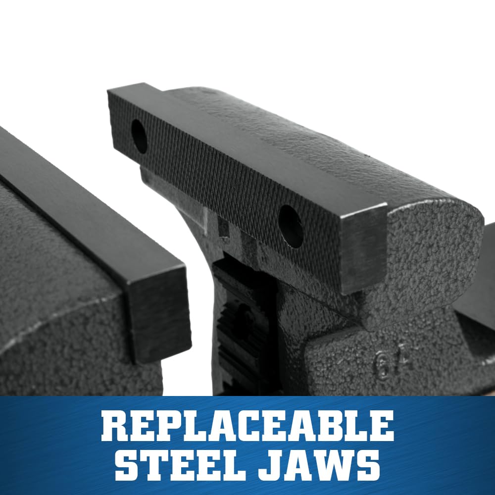Wilton Mechanics Bench Vise, 6" Jaw Width, 5-3/4" Jaw Opening, 4-1/8" Throat (Model 746)