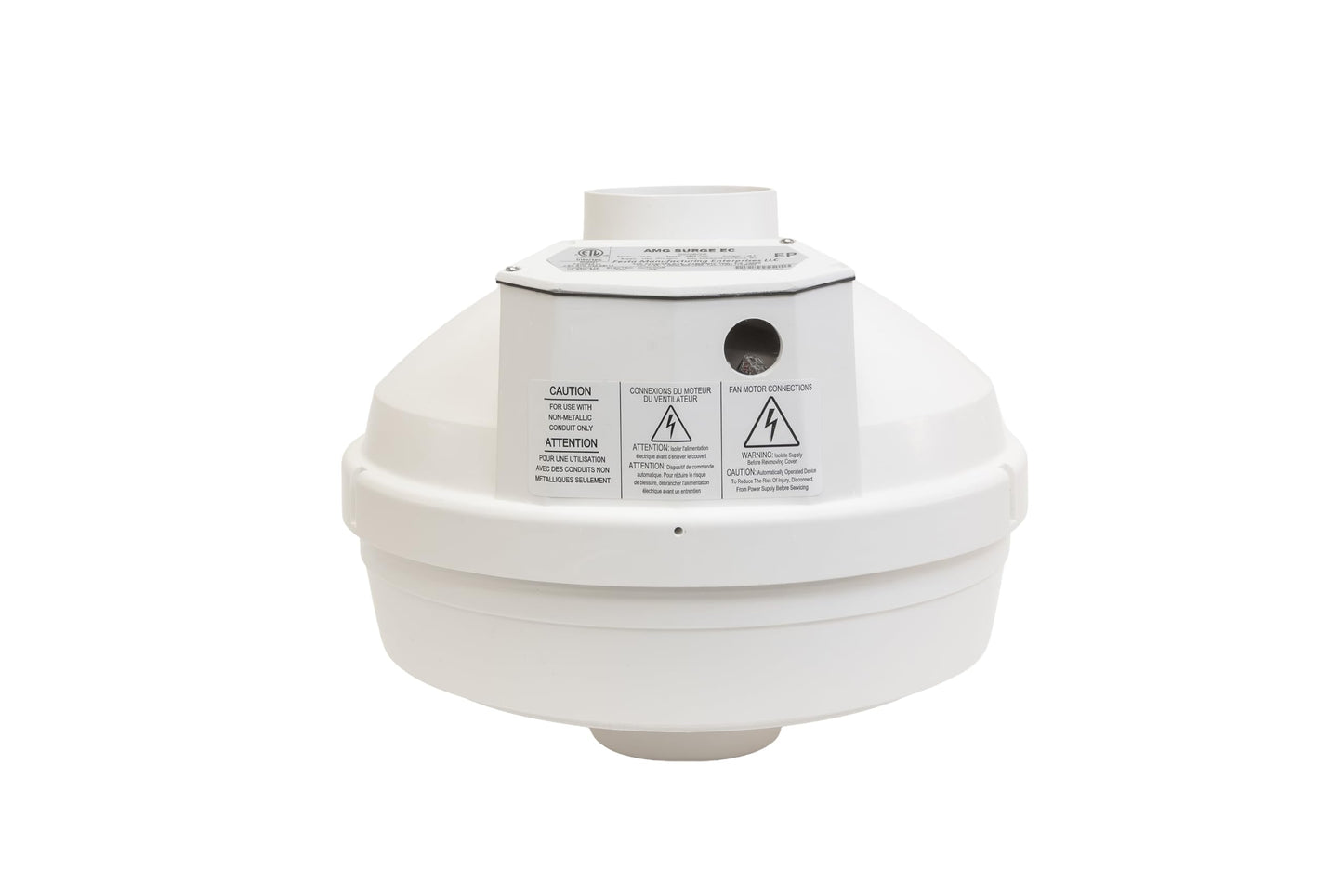 Festa AMG Surge EC Radon Fan - Quiet and Energy Efficient Radon Mitigation Inline Fans - Electronically Commutated Motor- High Performance Inline 3" Duct Fan