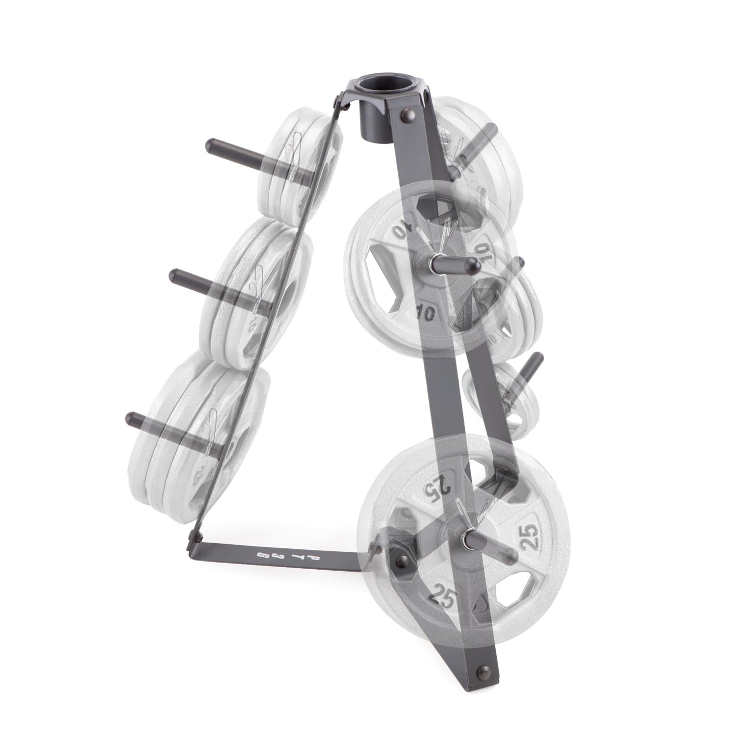 Marcy Plate Tree for Standard Size Weight Plates/Storage Rack for Exercise Weights PT-36 dark grey, 34.00 x 9.00 x 4.00"