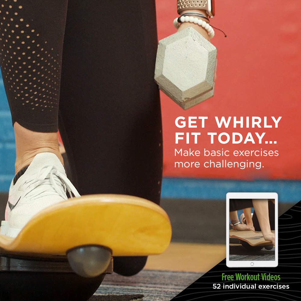 Whirly Board Spinning Wooden Balance Board & Agility Training Equipment
