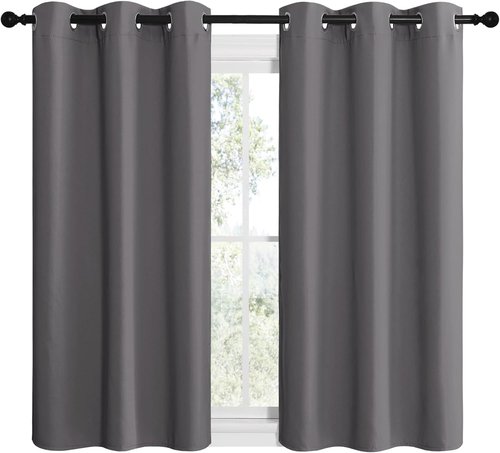 NICETOWN Blackout Curtains - Thermal Insulated Drapery Panels | Gray, 42 x 50 Inches (Two Panels)