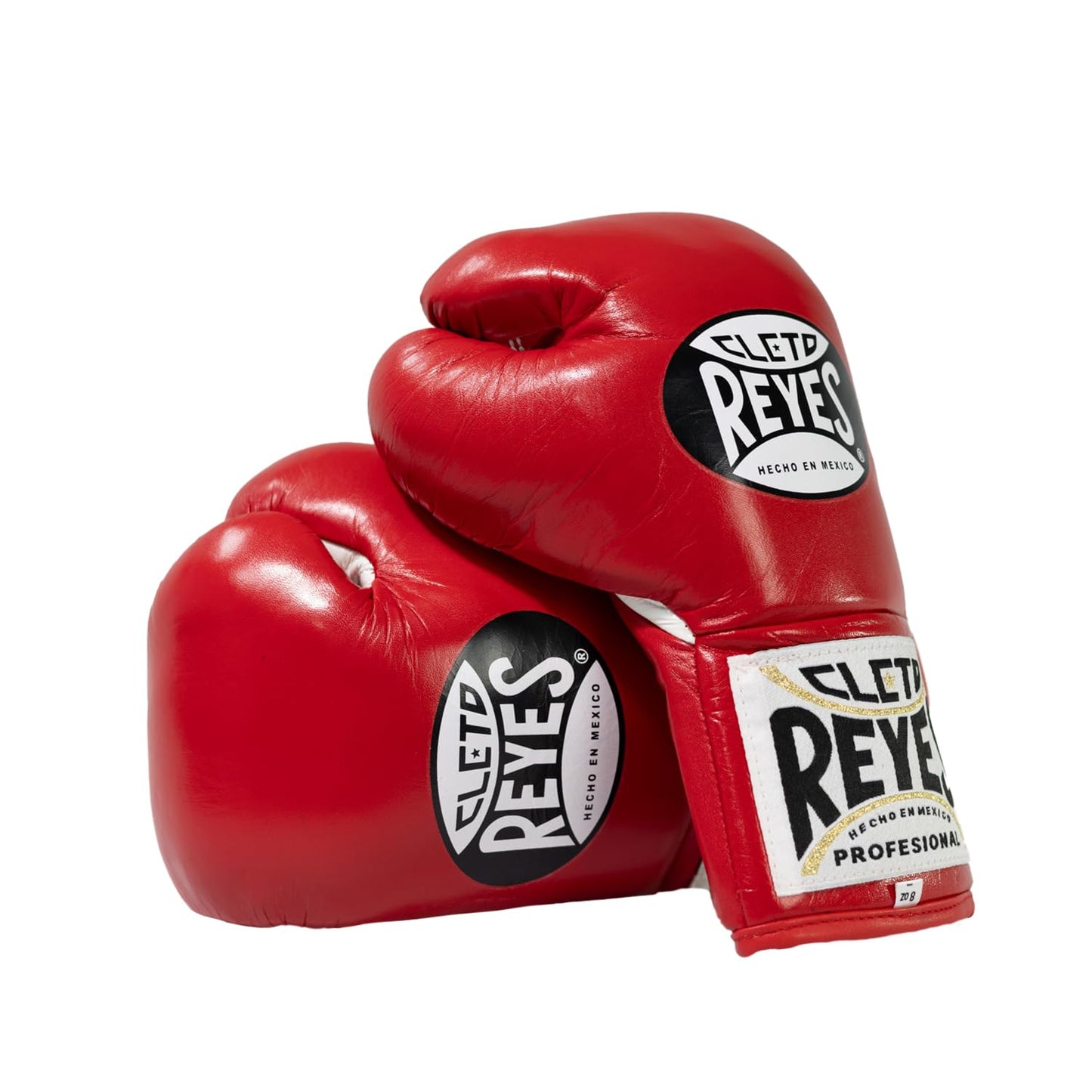 CLETO REYES Professional Competition Boxing Gloves for Men and Women, Leather and Horsehair, MMA, Kickboxing, Muay Thai, Lace Up, 8 oz, Red