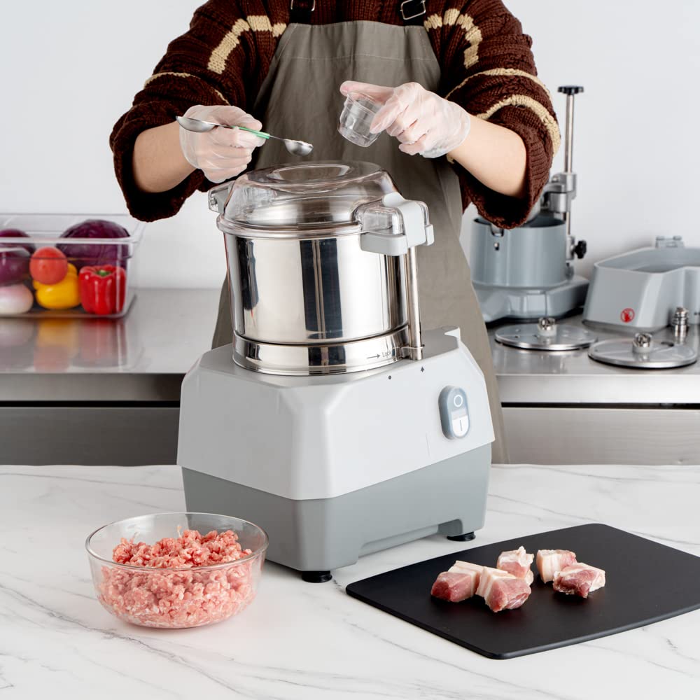 Restaurantware Met Lux 18.7 x 15.2 x 25.6 Inch Food Processor 1 Industrial Vegetable Chopper - With 3 Quart Bowl 4 Discs Stainless steel Commercial Food Processor For Slicing Or Grating