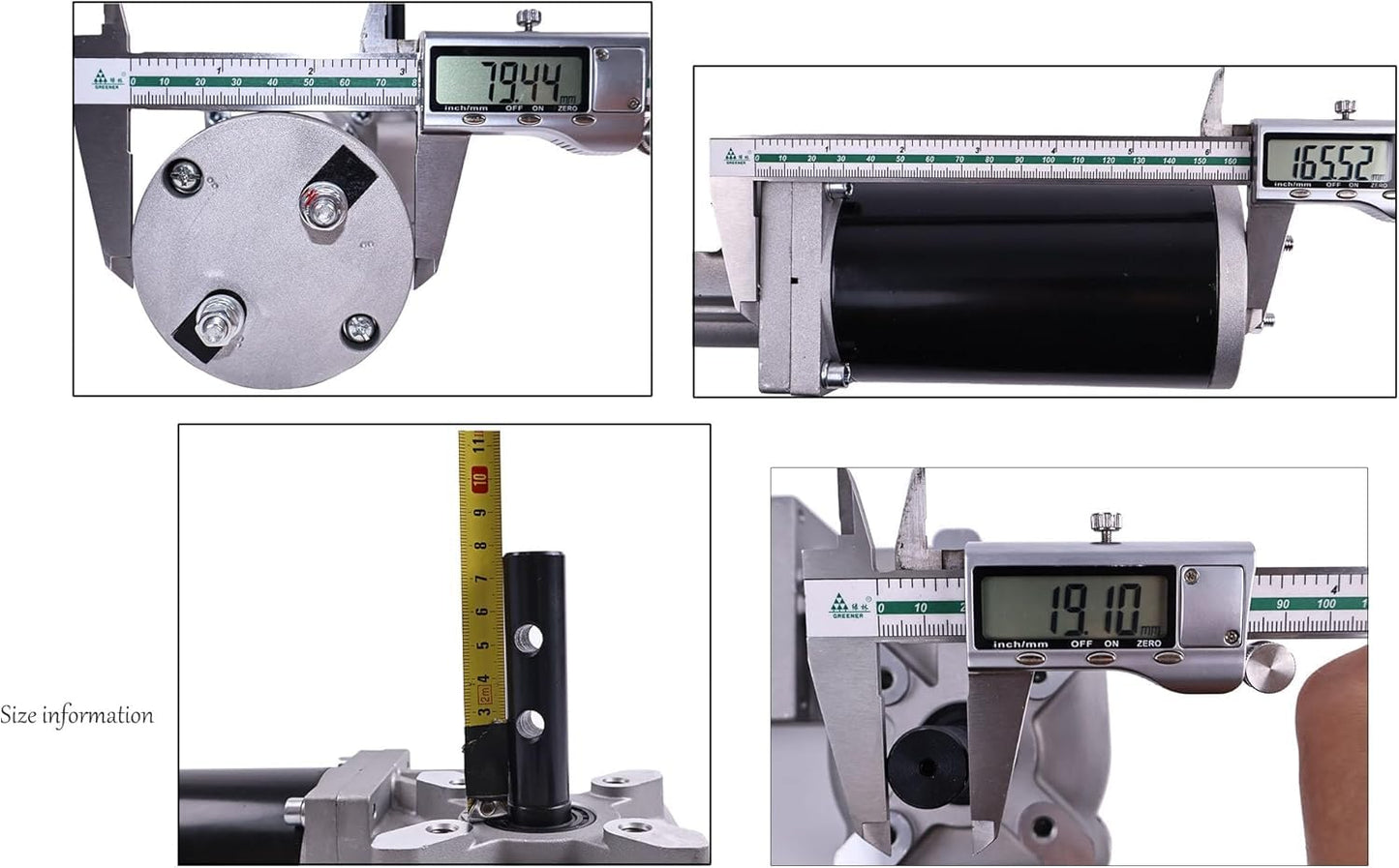 Solarhome 12V 1.2 HP 900W 60 RPM 60:1 Dump Truck Roll Tarp Motor with Chrome Cover