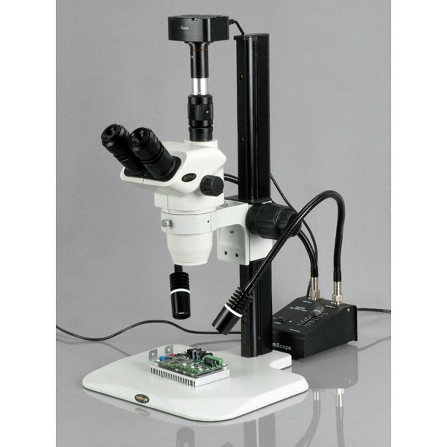 AmScope LED-6W-UV365 Powerful 6 Watt LED Dual Goose-Neck UV-365 Light Illuminator