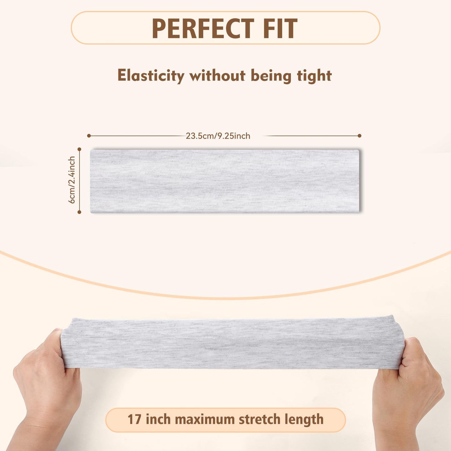 8PCS Soft Elastic Stretch Workout Sports Headbands for Women - Soft Cloth, Sweat-Absorbing, Colourful Athletic Headbands for Girl's Hair, Ideal for Yoga,Running and Gym (Mix)