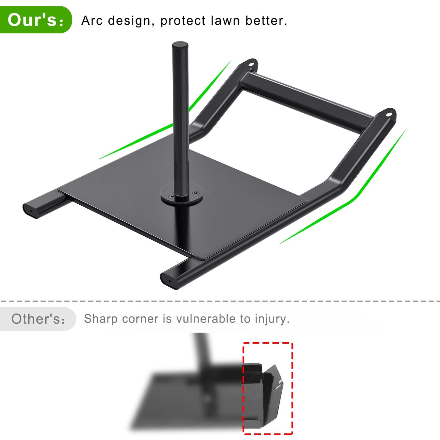 SELEWARE Weight Sled Workout Sled Fitness Strength Training Sled Speed Training Sled for Athletic Exercise and Speed Improvement Suitable for 1" and 2" Weight Plates Black