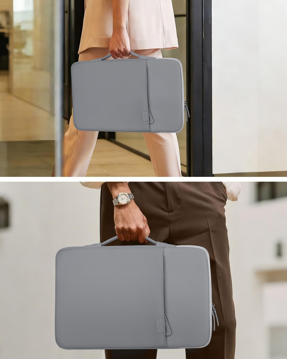 Soulgo 15.6 16.1 inch, 15.6-16.1 inch Portable Monitor Case PU Leather Carrying Case for Most Portable Display