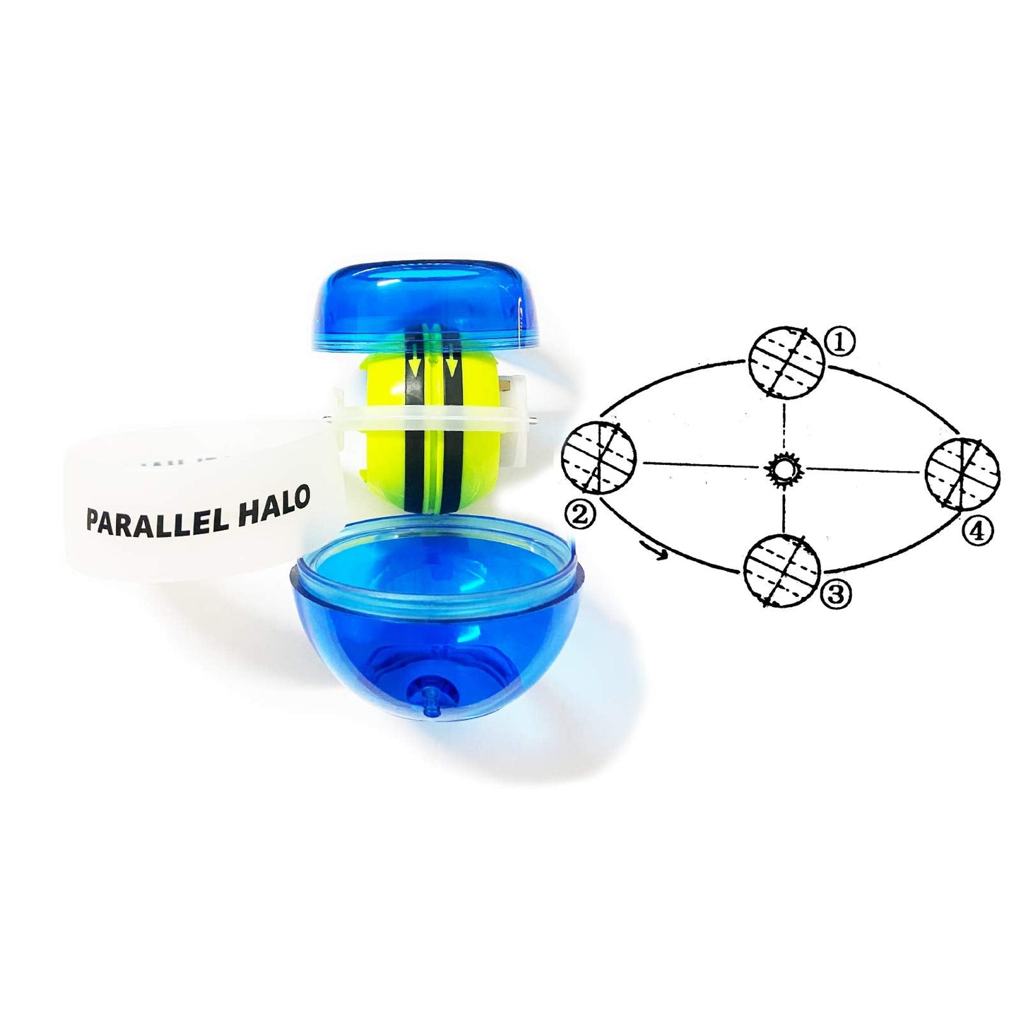Parallel Halo Power Wrist Ball AUTO Start Gyro Ball with LED Lights Forearm Exerciser Wrist Strengthener for Strengthening Muscle and Bones