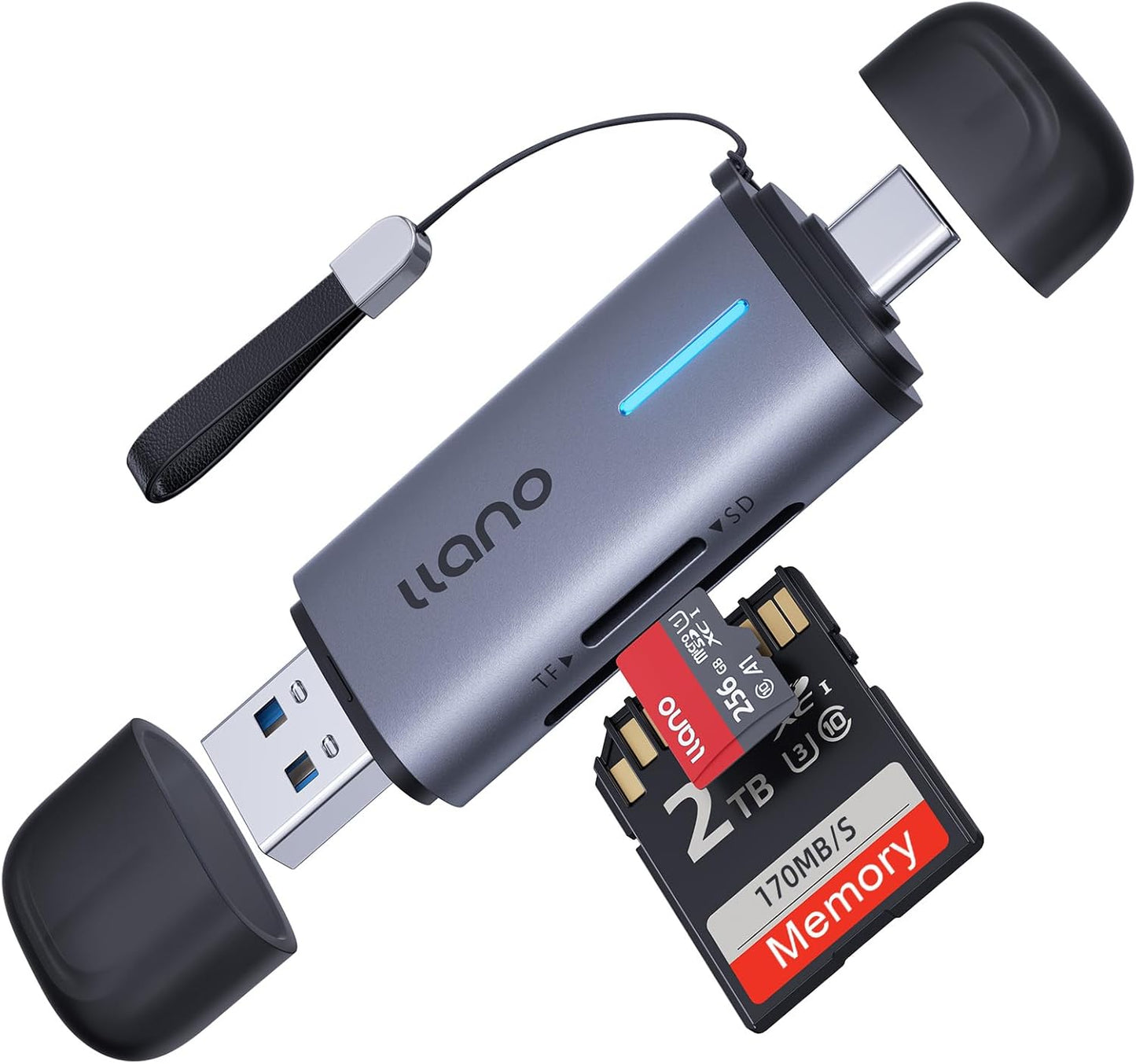 llano 2 1 3.0 17/16/15, Micro SD Card Reader, in USB C SD Card Reader Dual Slots Card Adapter, Memory Card Reader