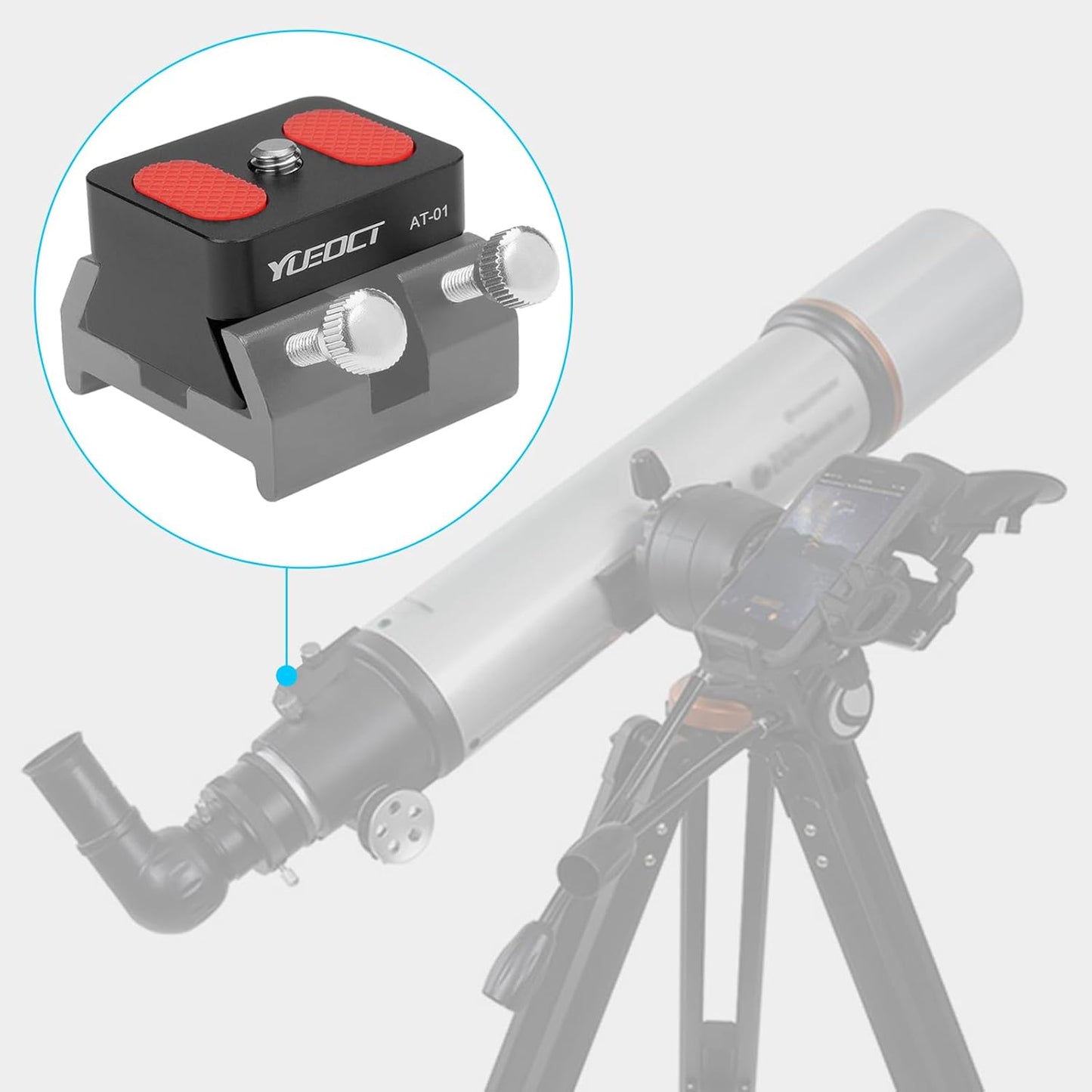 1/4" Video Camera DSLR Metal Adapter Mount with Mounting Screw for Optical Telescope Finderscope Finder Scope Dovetail