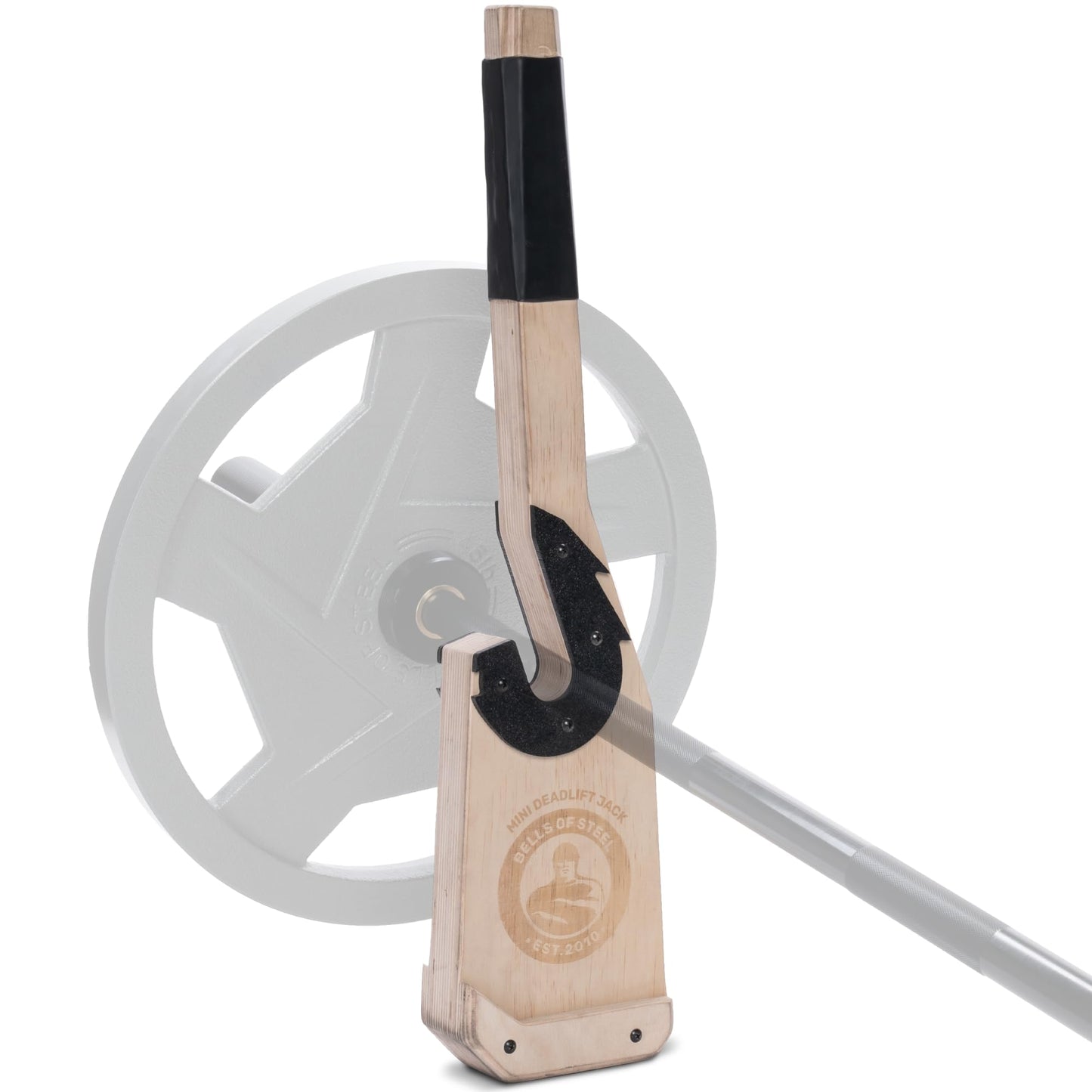 Deadlift Jack [Bells of Steel] Meat Hook Deadlift Bar Jack, Meat Hook Wooden Barbell Jack, 35mm Groove Diameter Deadlift Barbell Stand for Olympic Barbell, Powerlifting, Weightlifting, 500lb Capacity