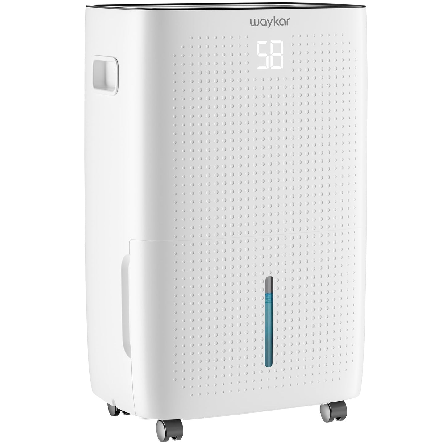 Waykar 150 Pint 7,000 Sq.Ft Dehumidifier with Pump for Basement & Home, Large Room, Smart Compressor Dehumidifier with Drain Hose & Tank for Commercial, 30–80% RH Control, 90° Auto Swing, Auto Defrost