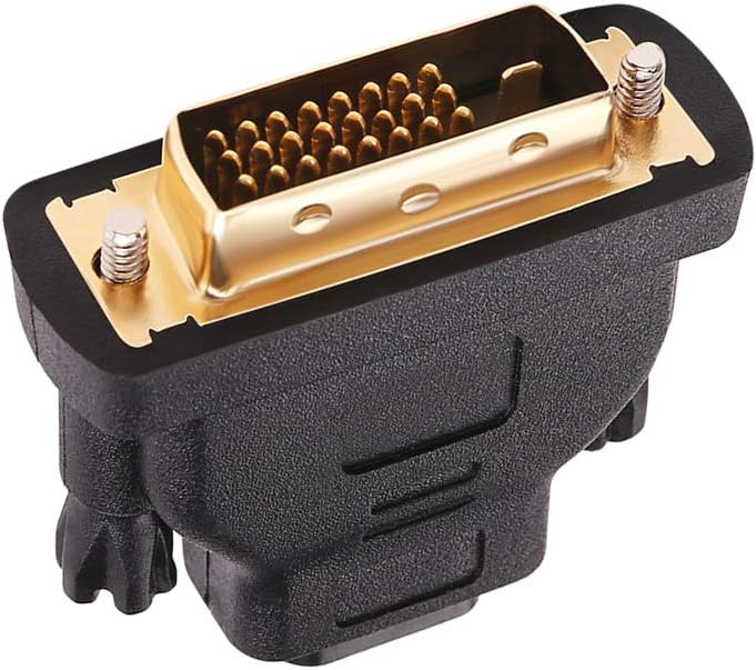DTECH 4K 1080P DVI to HDMI Adapter DVI Male to HDMI Female Bi-Directional DVI-D Port Converter Gold Plated Connector