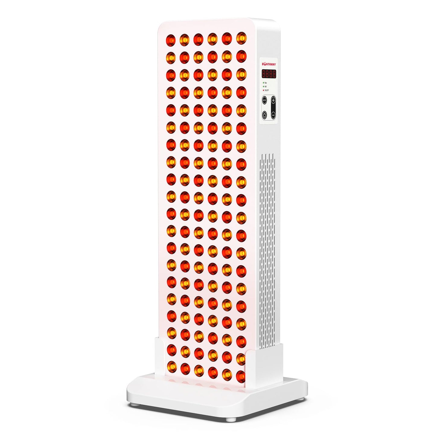 BONTANNY Red Light Therapy with Base, 630/660/810/830/850nm 5 Wavelengths Red Near Infrared Light Device with 120 Dual Chip Clinical Grade LEDs, Remote Control, Timer for Face, Body, Skin, BO-600