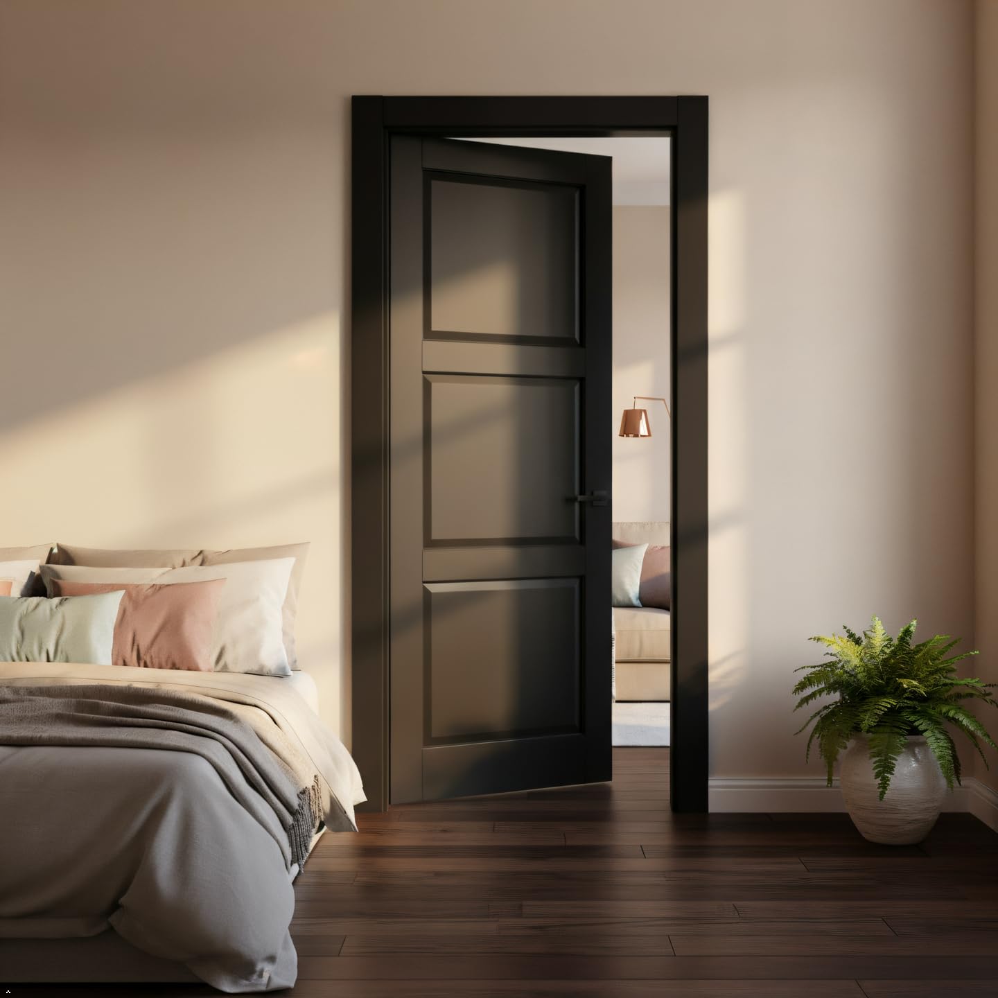 Romeday Solid Core Painted Door Slab, 30"x80" Interior Door with Sound Insulation,Pre-Assembled Solid Wood and MDF Panel for Bedroom,Bathroom,Pantry,Laundry,Home Office,w/o Hardware Kit or Frame