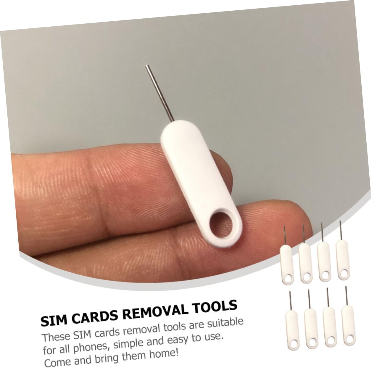 20Pcs TEHAUX Sim Card Ejector Pins Durable Phone Tray Removal Tools for All Smartphones Practical Sim Card Removal