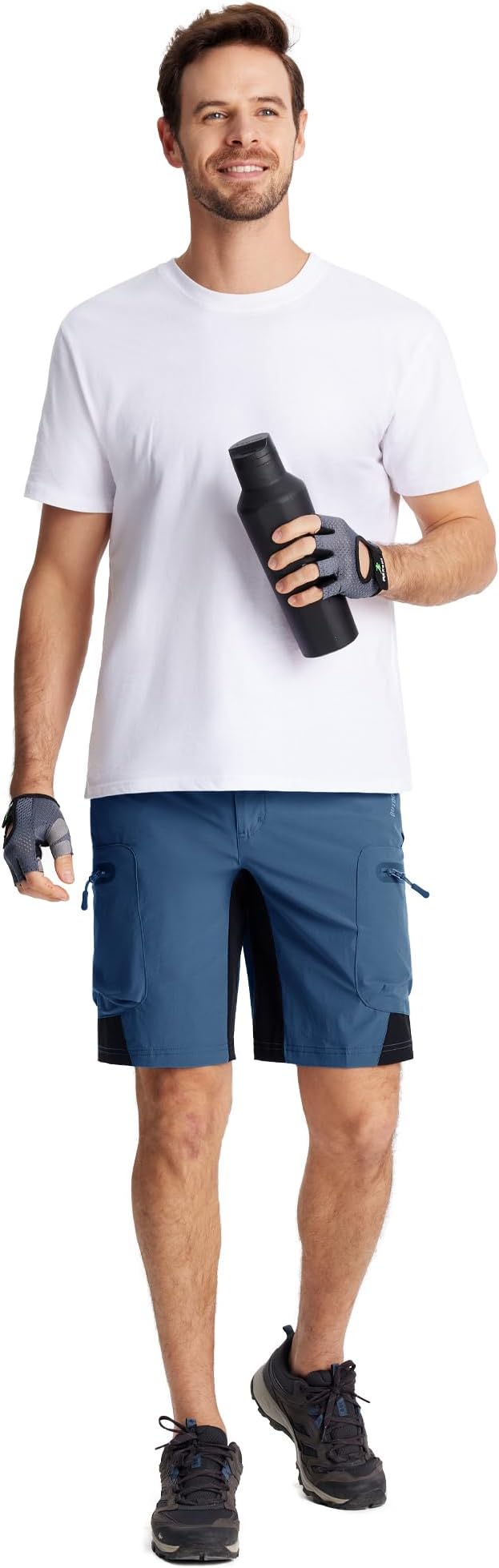 CRYSULLY Men's Hiking Cargo Shorts Outdoor Summer Lightweight Quick Dry Casual Shorts with 5 Pocket