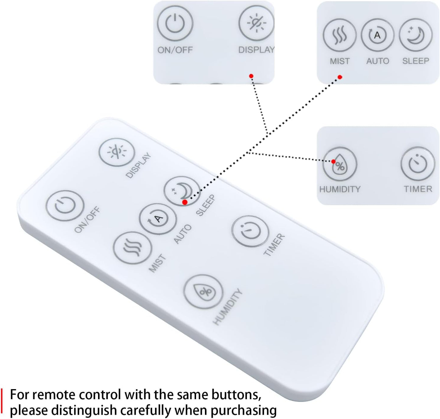 Snrigw 1000S 10L Replacement Remote Control for LEVOIT OasisMist Smart Humidifier,Essential Oil Diffuser