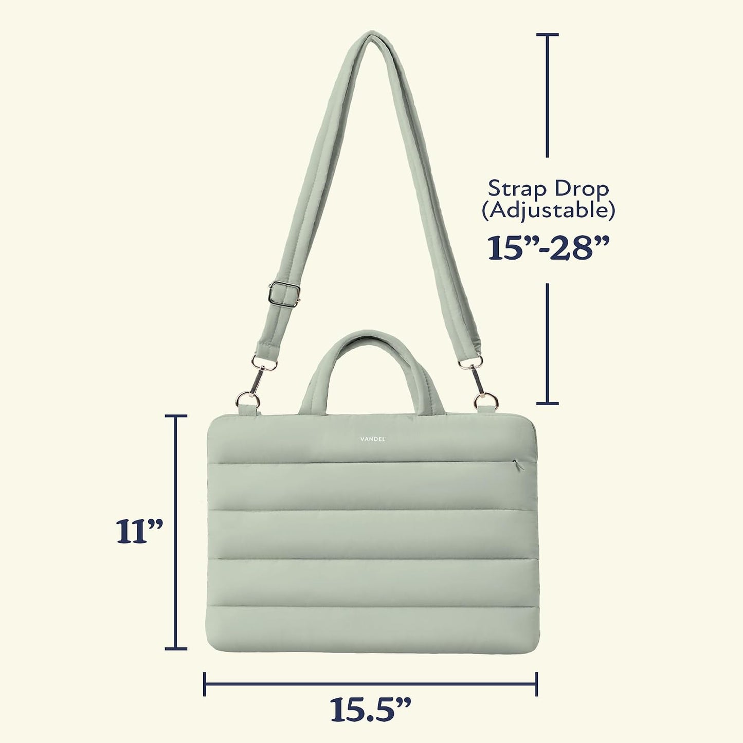 VANDEL 15-16 inch 16 15 Inch 16, 15.6 Laptop Carrying Case Sleeve with Strap, Shoulder Bag with Handle, in Laptop