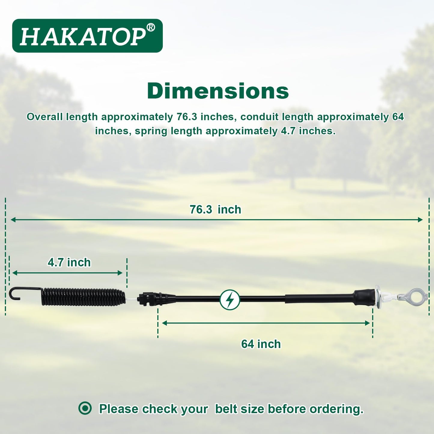 HAKATOP 946-05250 Blade Control Cable for Cub Cadet CC600 MTD Troy-Bilt Lawn Mower Replaces 746-05250 94605250 74605250
