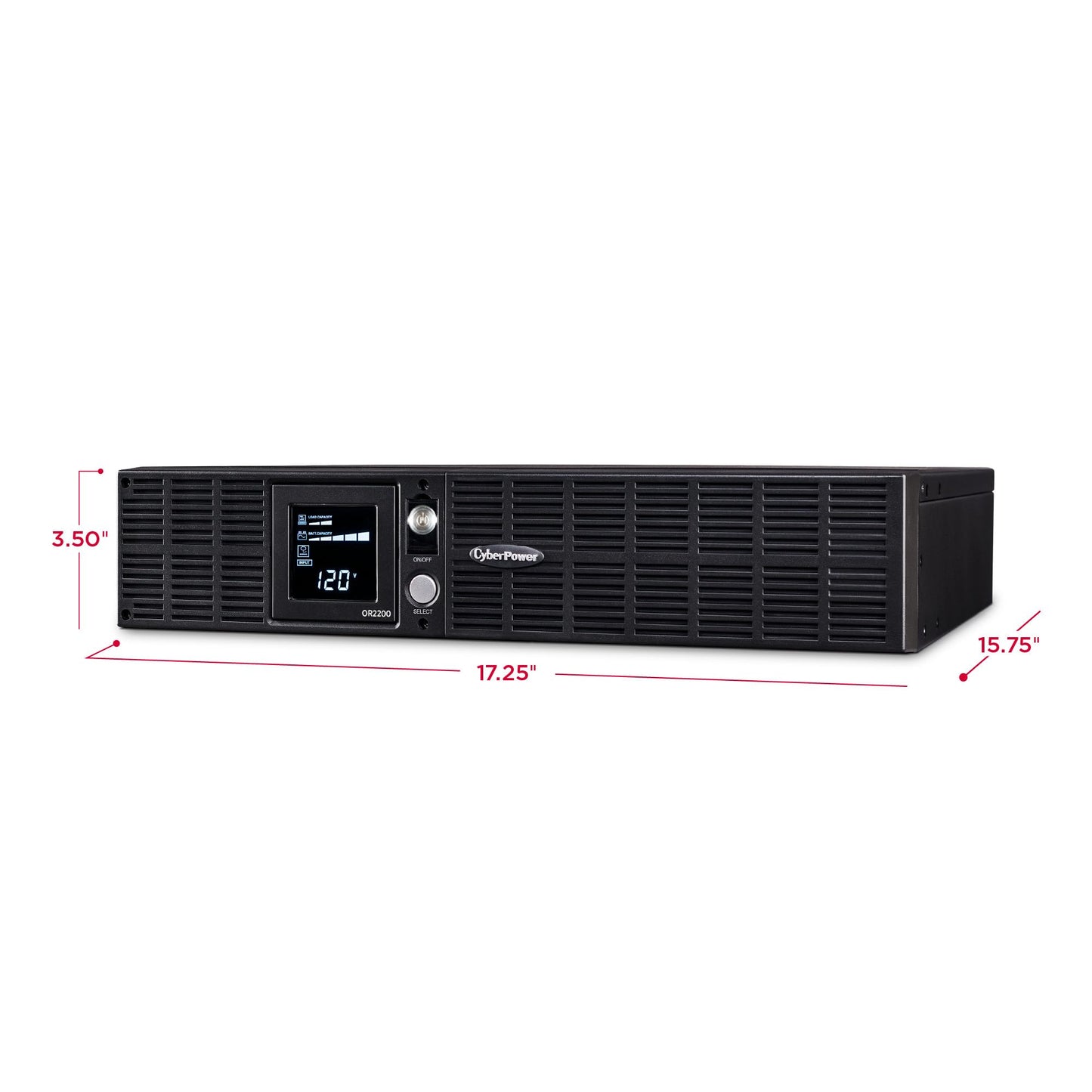 CyberPower OR2200LCDRT2U Smart App LCD UPS Battery Backup and Surge Protector, 2000VA/1320W, 8 Outlets, AVR, 2U Rack/Tower, UL Certified