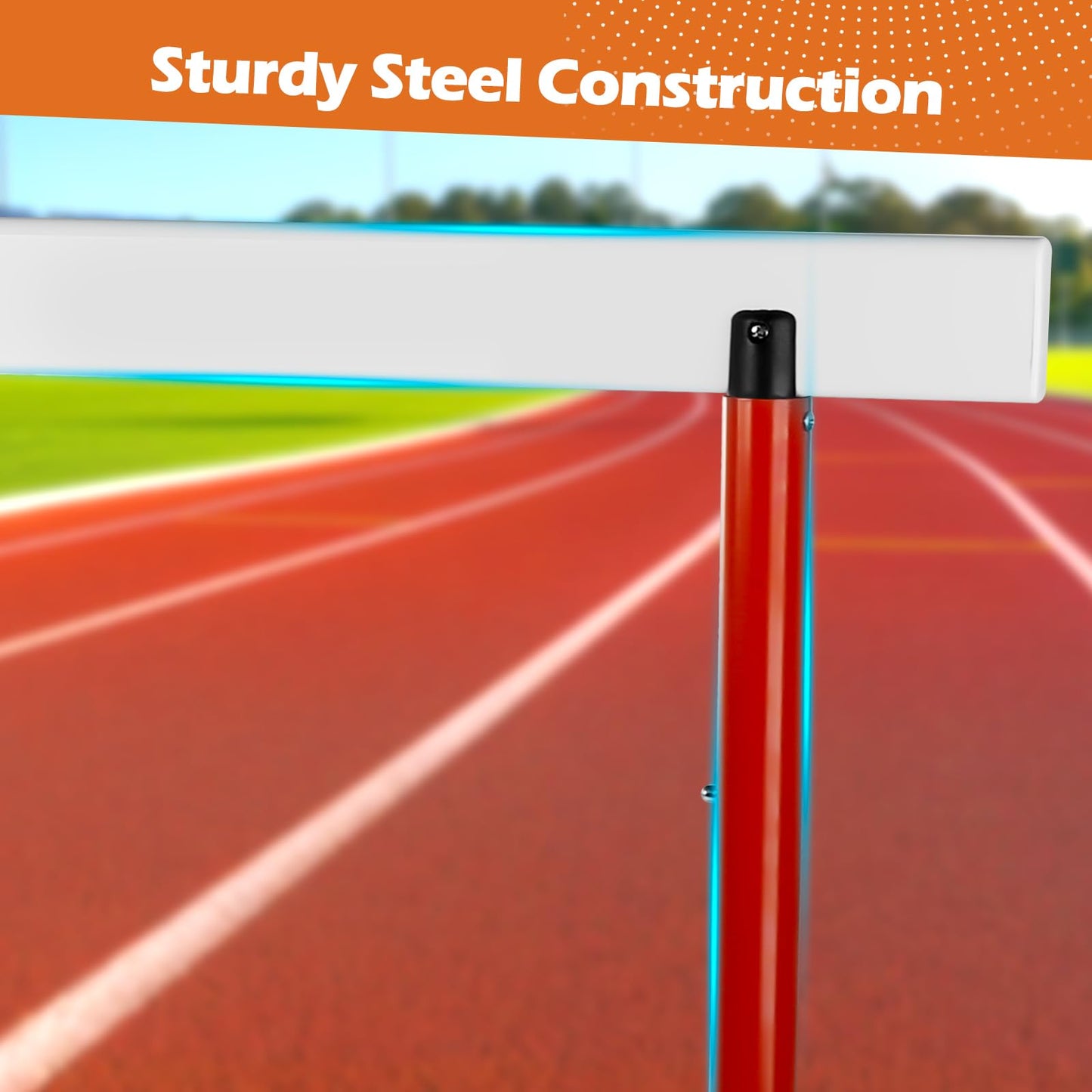 NELOMO Adjustable Hurdle Training Hurdle Track and Field Equipment Professional Track and Field Hurdles with Counterweight for Personal Training Track and Field Competition (2)