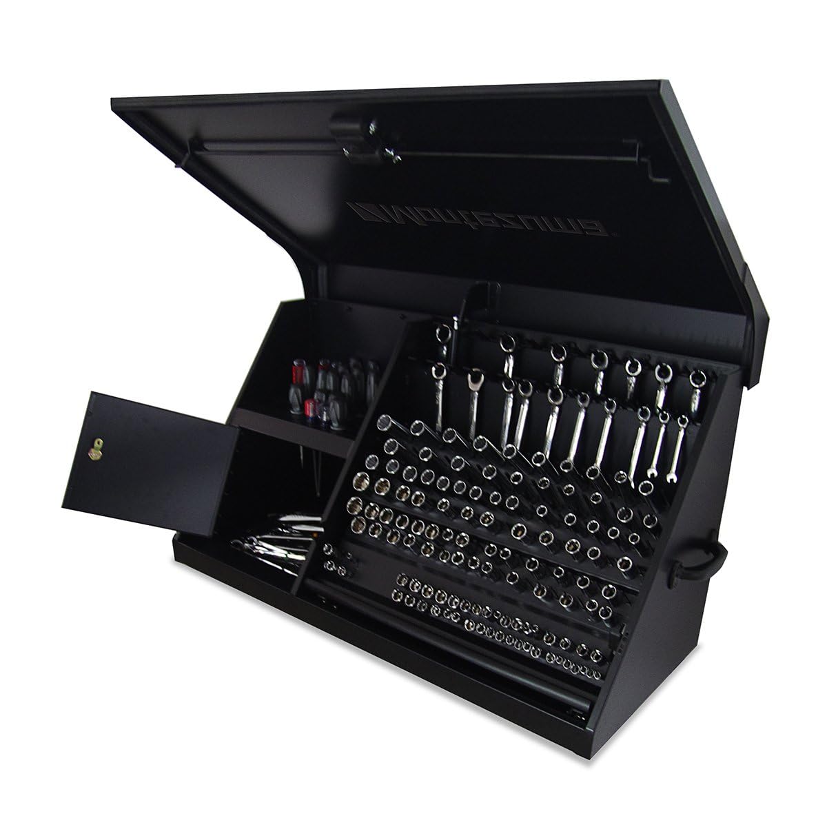 Montezuma 41" x 18" Heavy Duty Steel Triangle Toolbox (steel, flat black)