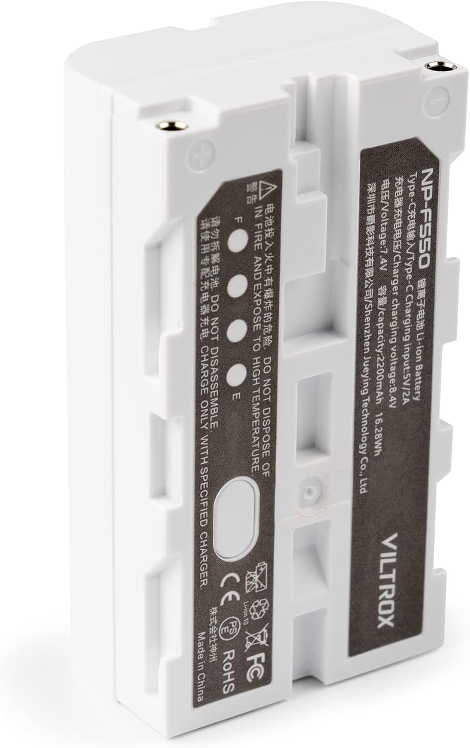 VILTROX 2 Pack NP-F550 2200mAh NP-F970 F960 F950 F770 F750 F570 F550, Battery, Replacement of Sony Compatible Godbox