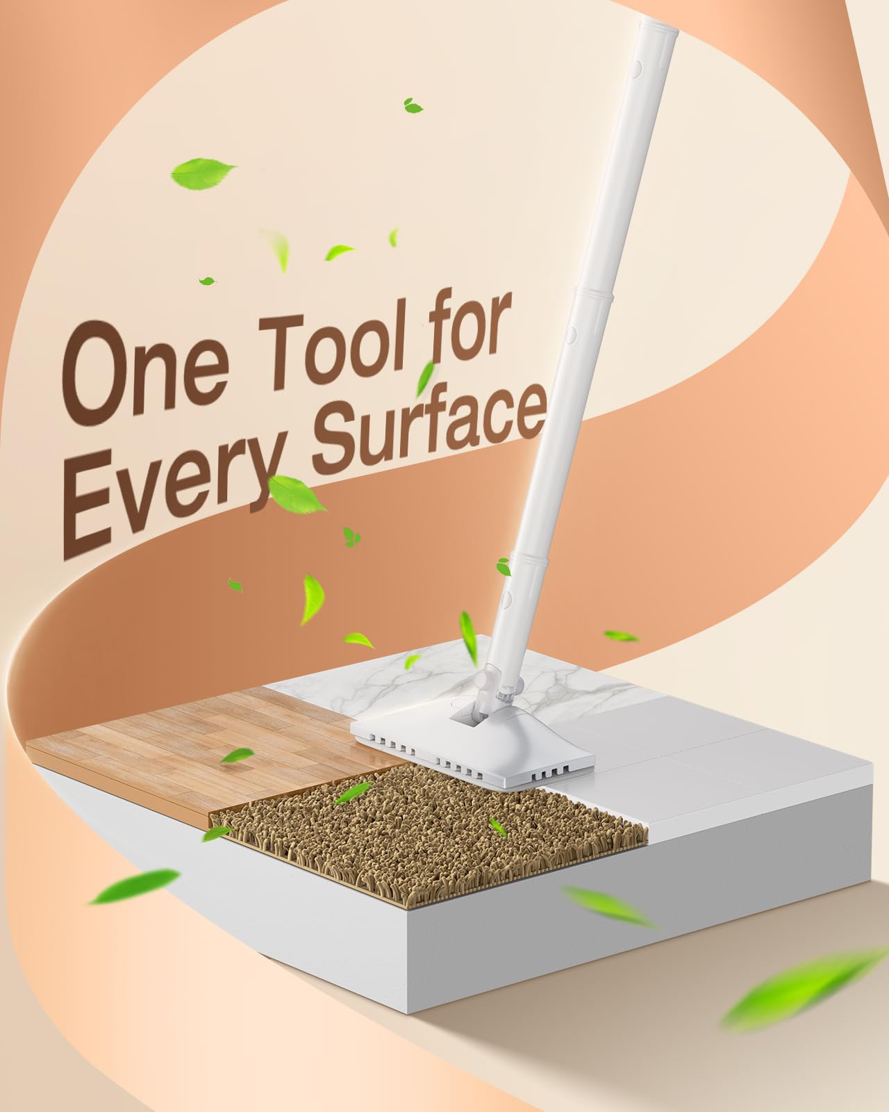 10-in-1 Steam Mop with Detachable Handheld Steamer, 350ml Tank, 10s Heat-Up, 248°F Steam Cleaner, 3-Level Control and Swivel Head for Floors, Carpets, Tiles, BBQ grill Multi-Surface Clean White