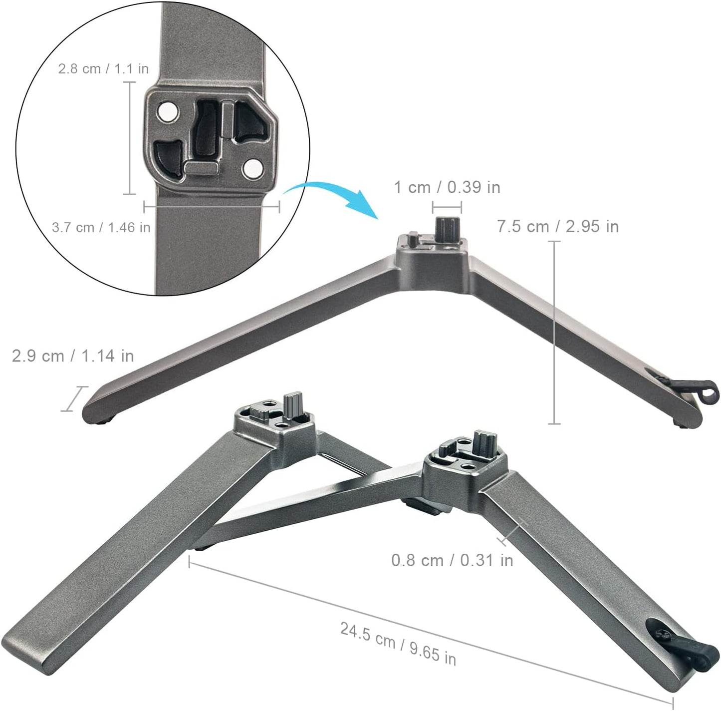 AIDITIYMI 2087L 2087R 50C350U 50C350KU 55C350LU 50C350LU 50 55 Inch C350 4K TV Base Stand, TV Stand Legs Replacement