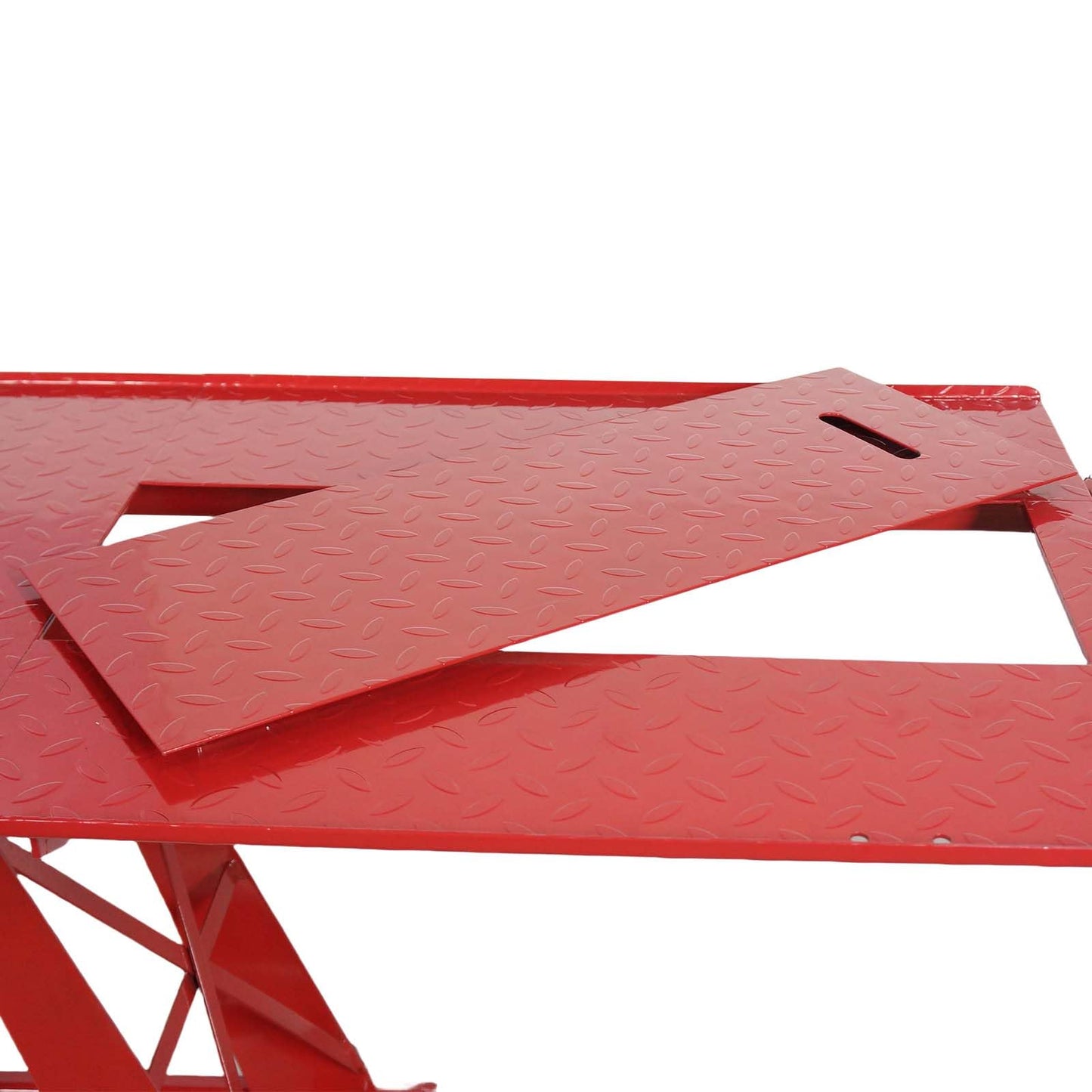 Hydraulic Motorcycle Lift Table 1000 LB Capacity, Heavy-Duty Steel Scissor Lift Hoist with Safety Lock & Wheel Clamp, Adjustable Jack Stand for Motorcycle Repair in Garages, Workshops, Home Use