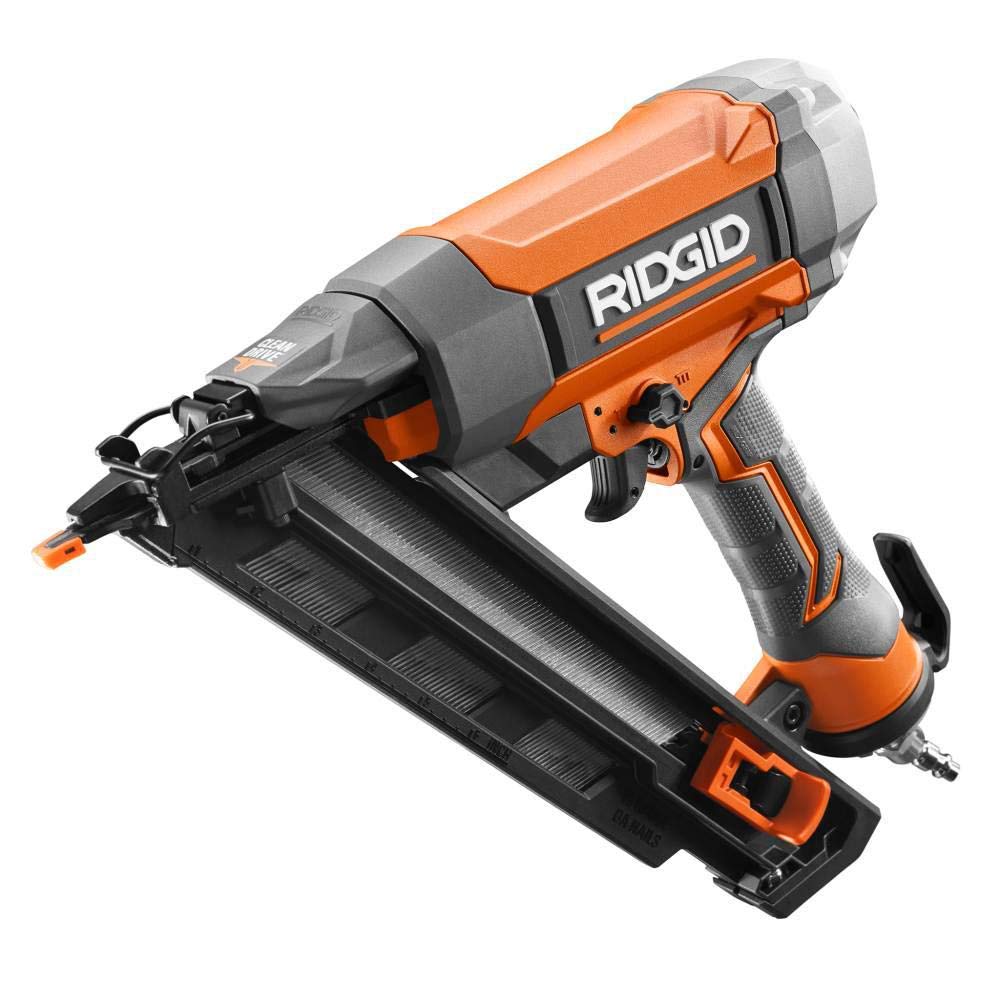 Pneumatic 15-Gauge 2-1/2 in. Angled Finish Nailer with Clean Drive Technology, and Tool BA