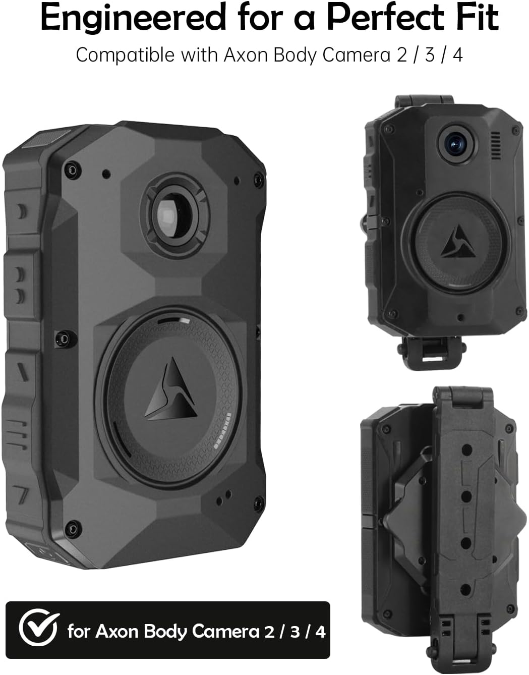 WEIGUZC 2/3/4 Molle Camera Mount Compatible with Axon Taser Body Camera - Lightweight Aluminum Molle Holder