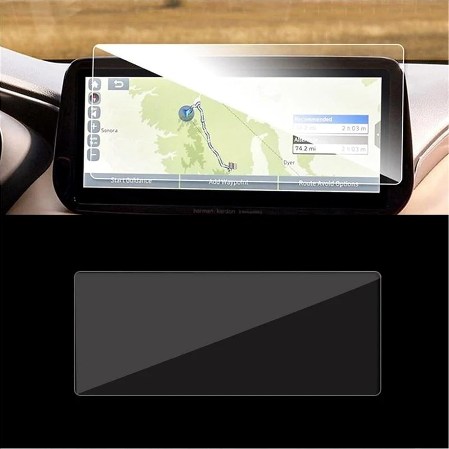 Generic 2021-2022 Transparent Screen Protector For Hyundai For Santa For Fe Car Infotainment Radio GPS Console