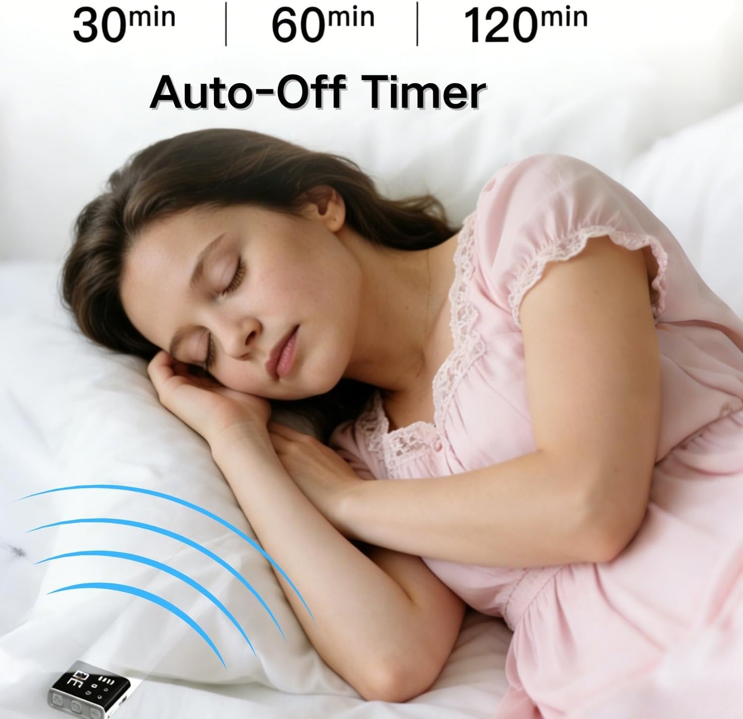 Falzcad 36 Pillow Speaker for Sleeping, Bone Conduction Speaker, Bedside Speaker with Built-in White Noise, Auto Off