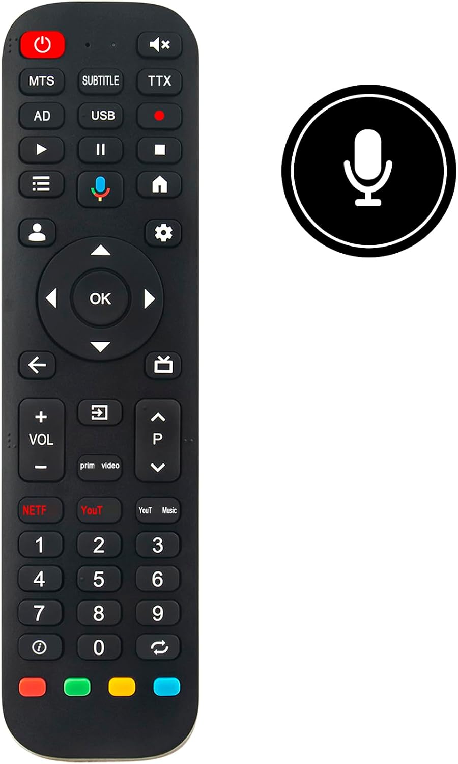 ZdalaMit 32/40/43 Inch CG40-P3 CG43-P3 CG32-P3 CA32-P3 CA43-P3 Voice Replace Remote Control Applicable for FPD