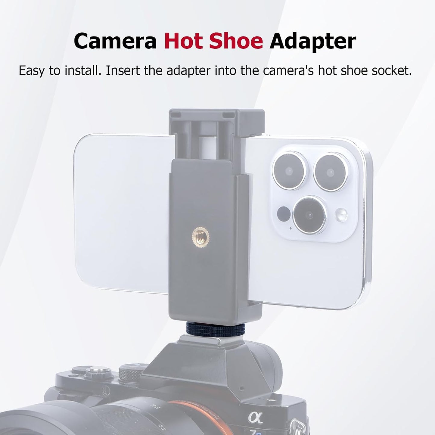 1/4 (62043) Hot Shoe Adapter for DSLR Cameras Universal Screw Mount for Microphone, LED Light, Tripod Aluminum Alloy