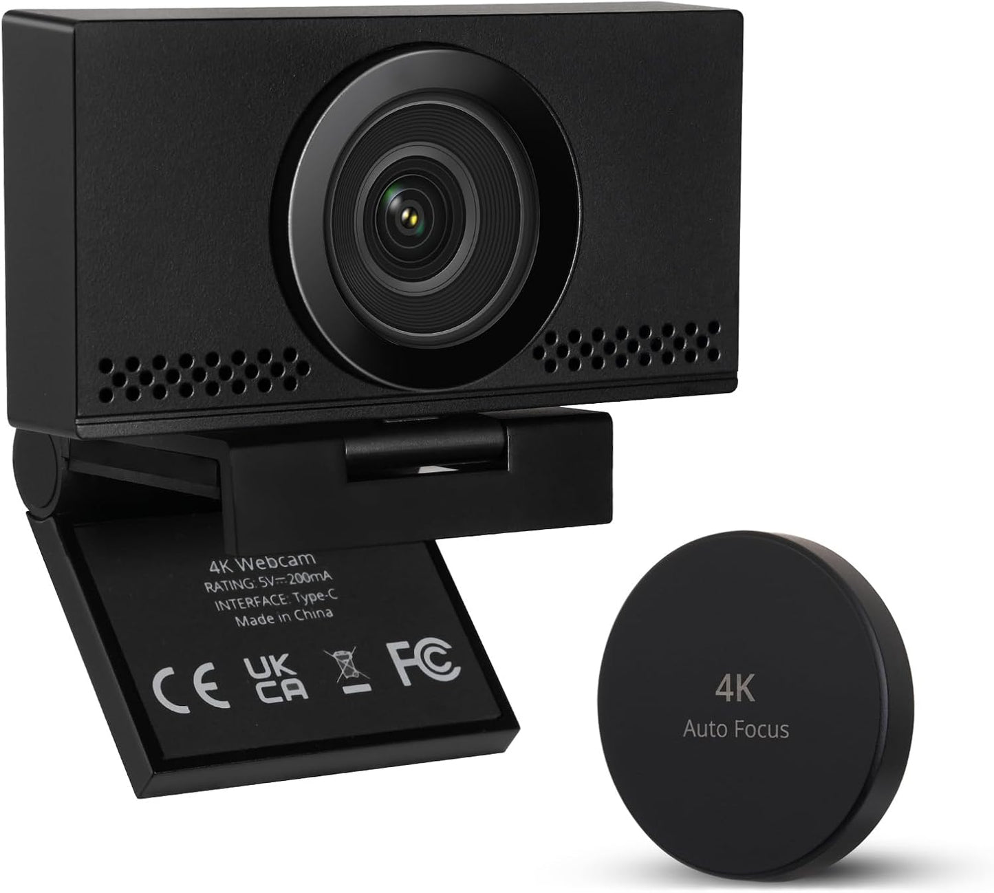 MEGREZ 4K Webcam with Microphone, AutoFocus HD USB C Web Camera with Privacy Cover, Plug & Play Streaming Webcam