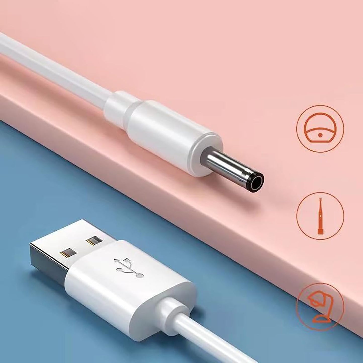 Kaeltsyn 3.5x1.35mm 5V Multi Purpose USB to Charging Cord Power Adapter Cable Line Multiple Length for Table Lamp