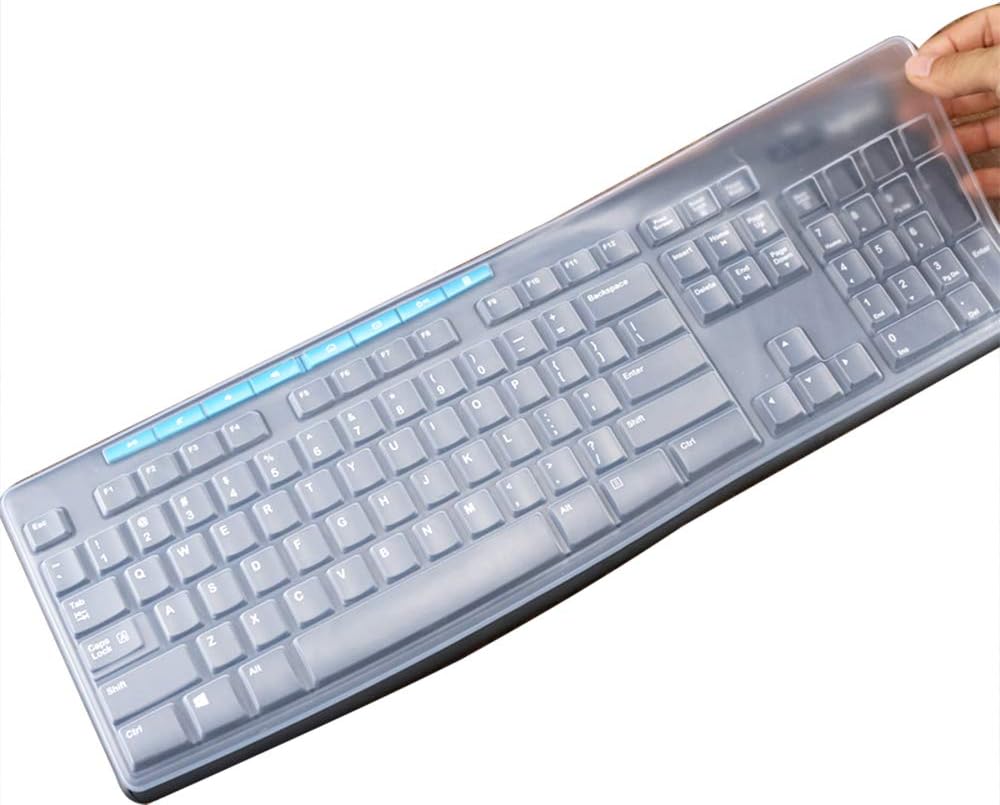 JuYuish MK370 MK270 K200 K260 K270 MK200 MK260 Ultra Thin Desktop Silicone Clear Keyboard Cover Skin Protector