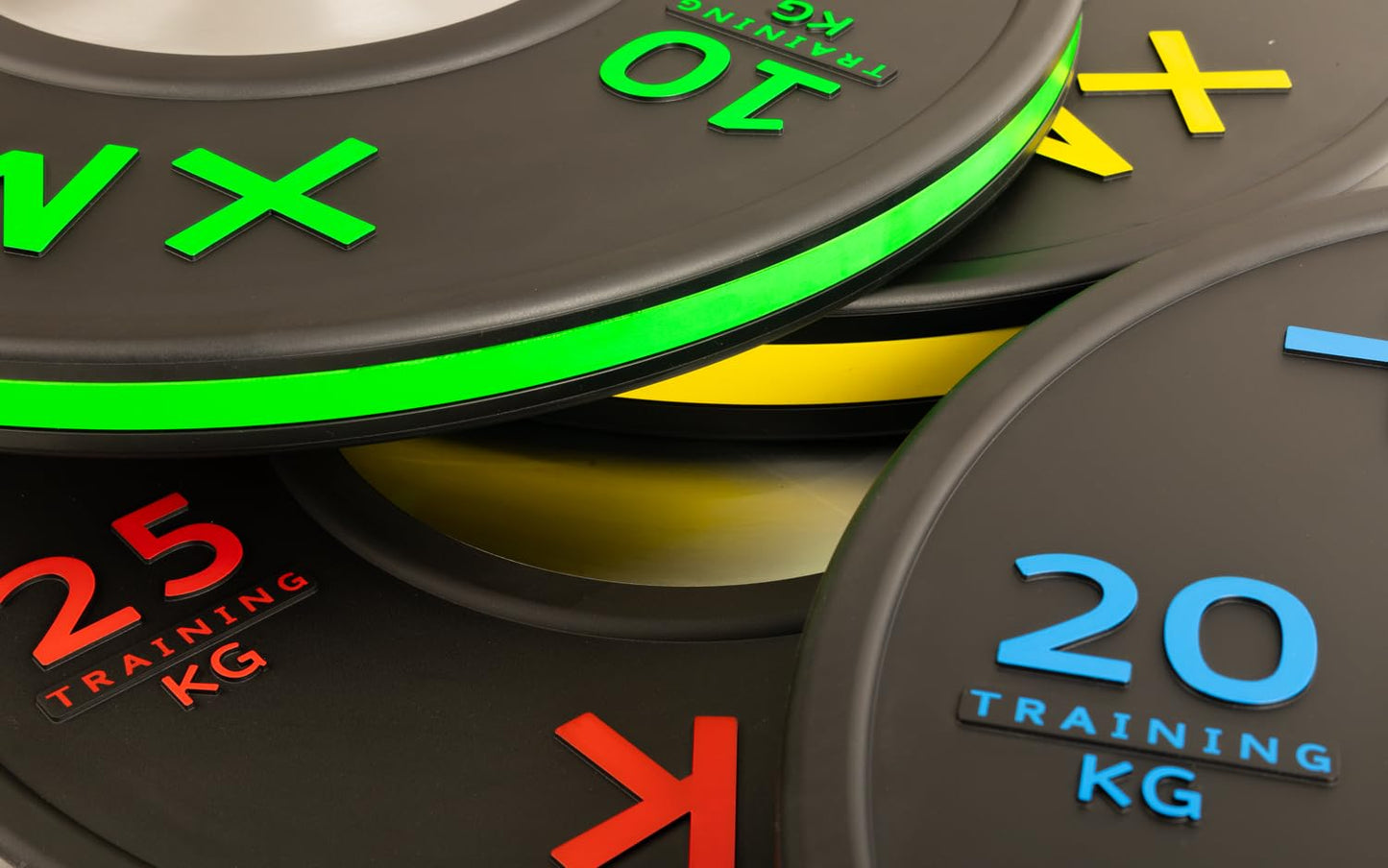 XMARK 15 kg Striped Competition Training Bumper Plates for Serious Lifters, Premium IWF Bumpers
