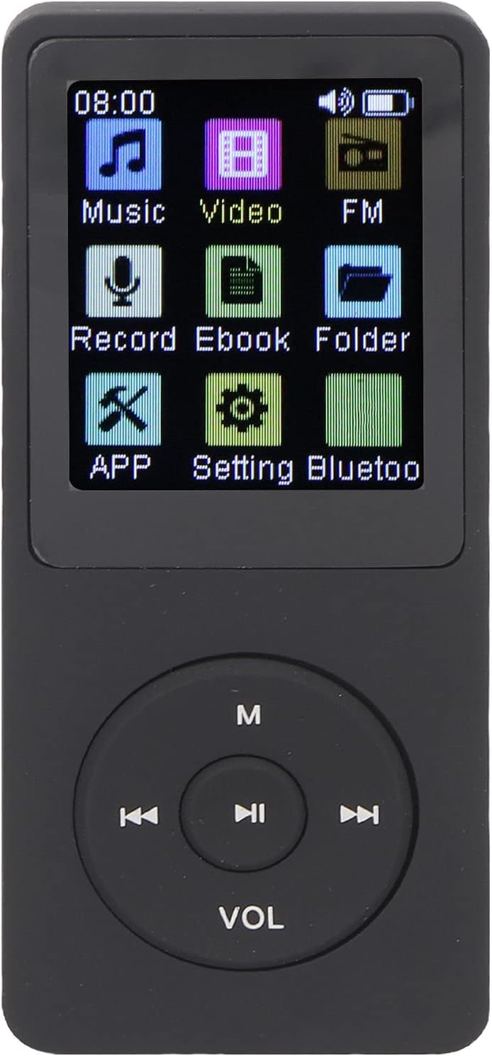 VBESTLIFE 32GB MP3 1.8 Inch 64GB Bluetooth Player with Speaker, E Book Reader and HiFi Sound, Expandable to for Running