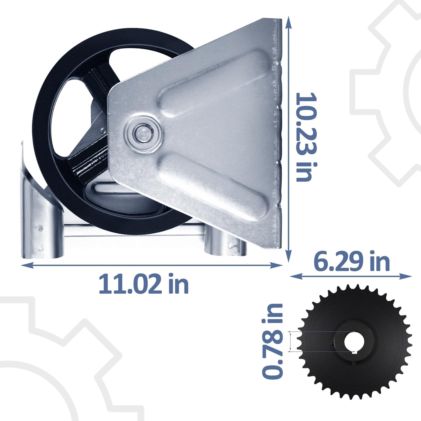 LAJIAOZ Garage Door Chain Hoist - 4:1 Reduced Drive Heavy Duty Hoist for Roll Up Doors and Jackshaft Garage Door Openers