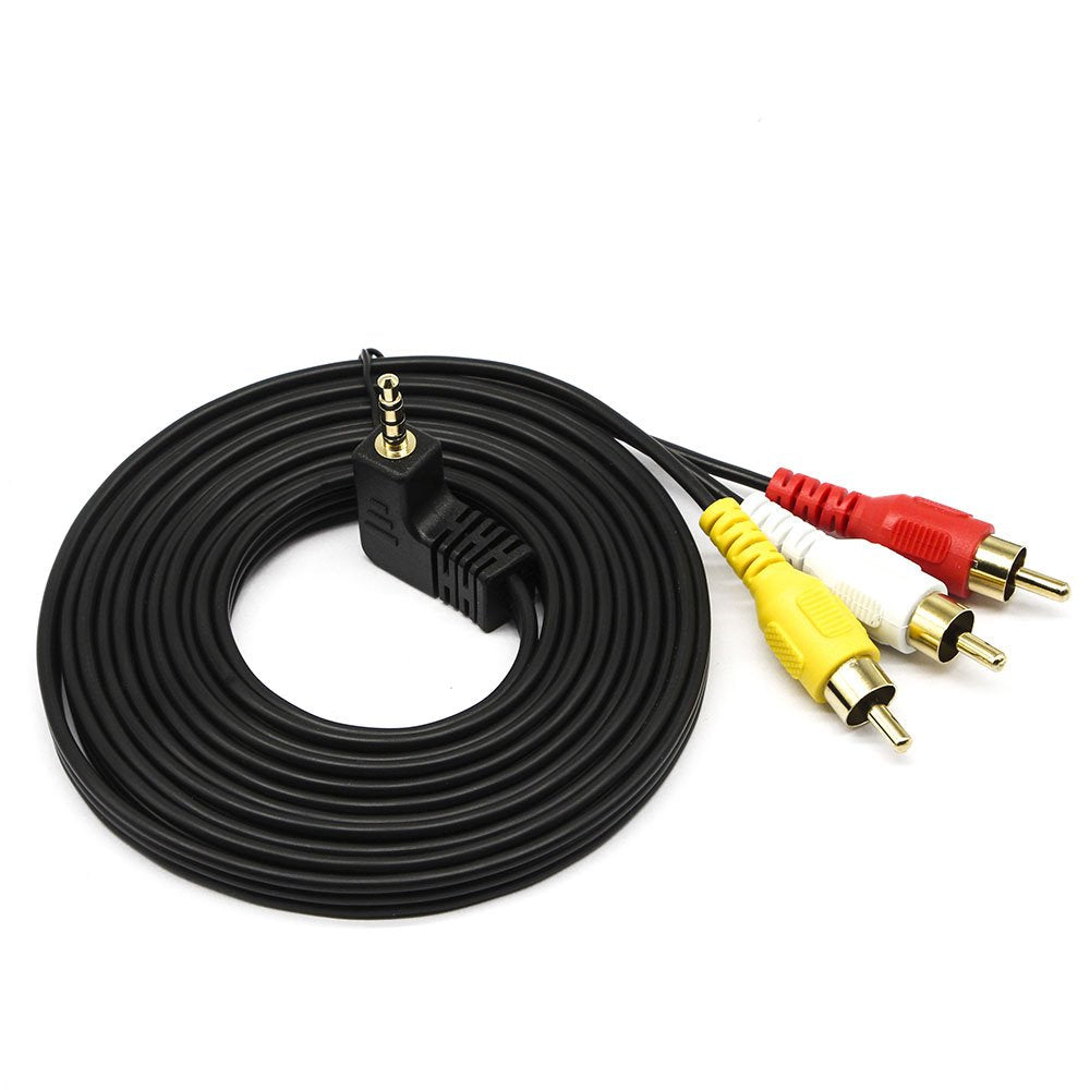 3.5 mm Cable,3.5mm 3RCA Smartphones,MP3, 3.5mm Elbow 2.5m QiCheng&LYS to RCA AV Camcorder Video Male to Male Plug