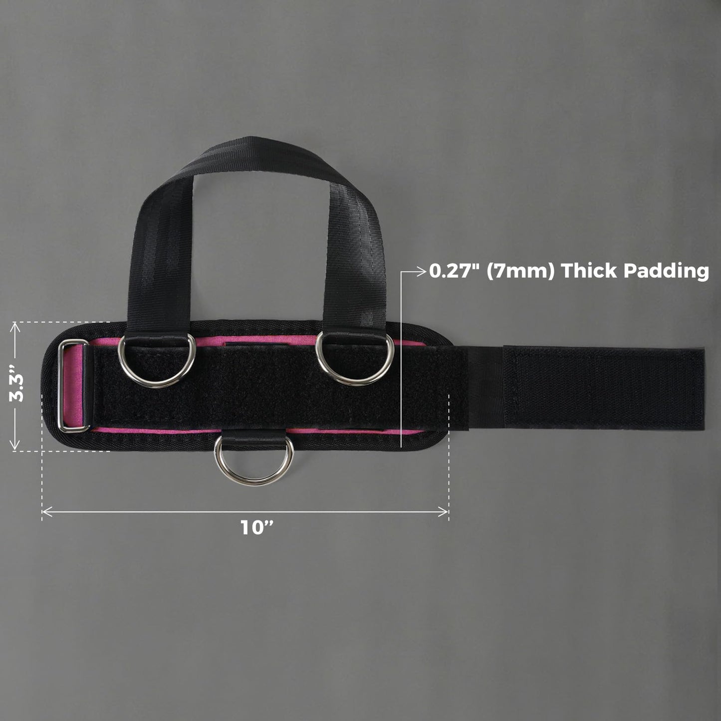 RitFit Kickback Ankle Straps Padded Ankle Strap for Cable Machine,Strong Hook and Loop,Reinforced 3 D-Ring, Adjustable Comfort fit Neoprene - Premium Ankle Cuffs to Enhance Abs, Glute & Leg Workouts