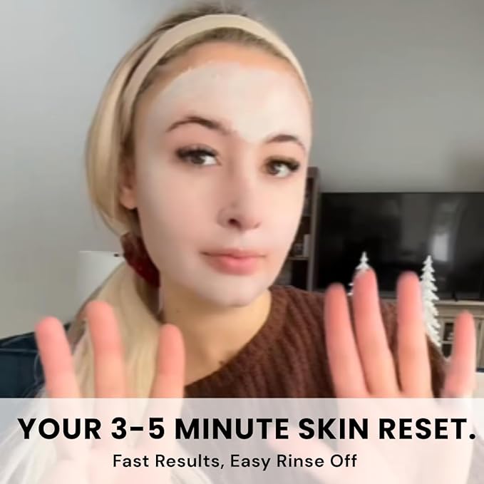 Dead Sea Mud Mask 2 Pack Hydrating Clay Masks with Bentonite and Kaolin Clay Whipped Texture Non Drying Pore Minimizer for Face 8 oz each (1 Mint + 1 Detox Mud)