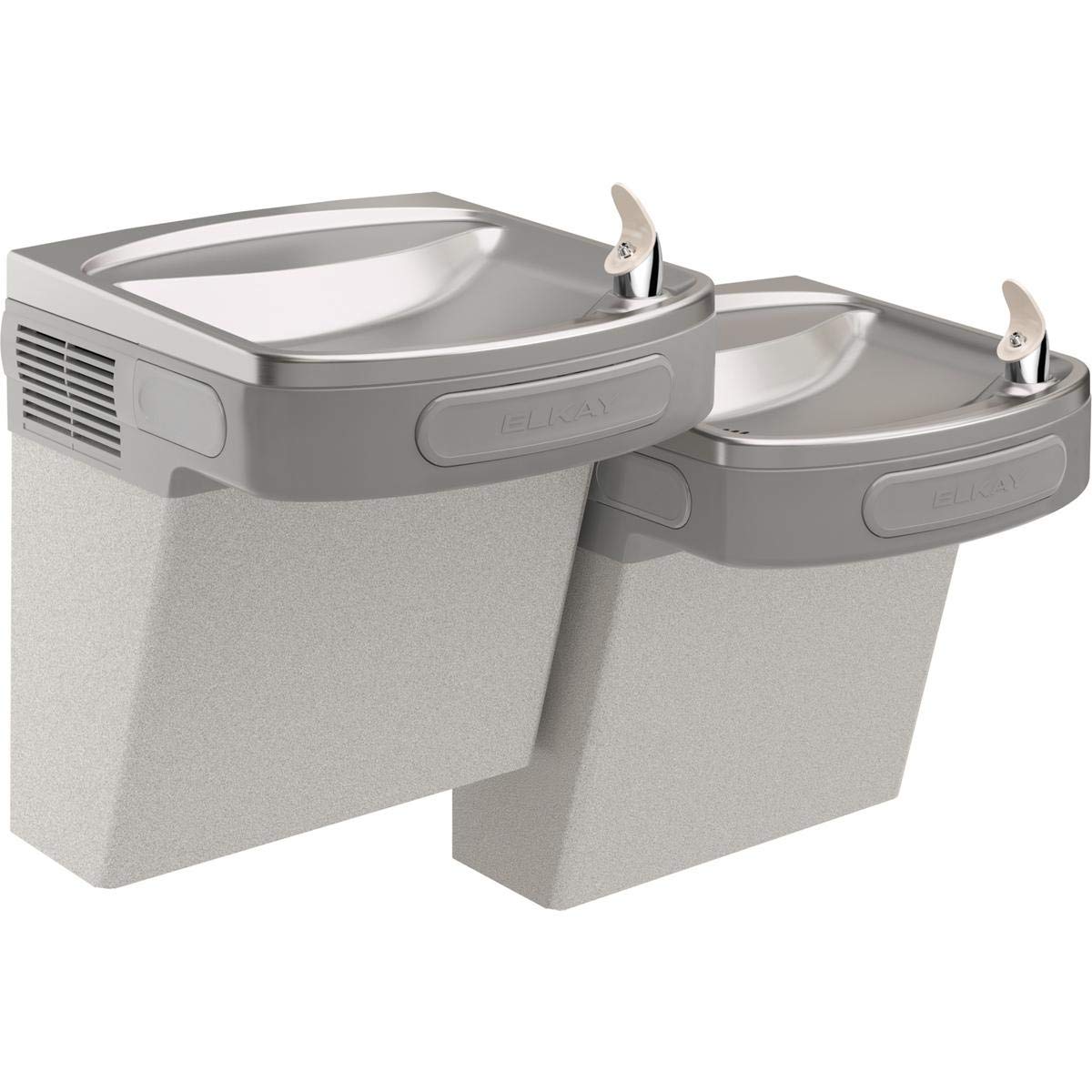 Elkay LZSTL8LC Versatile Cooler Wall Mount Bi-Level ADA Filtered, 8 GPH Light Gray Granite, 1.5