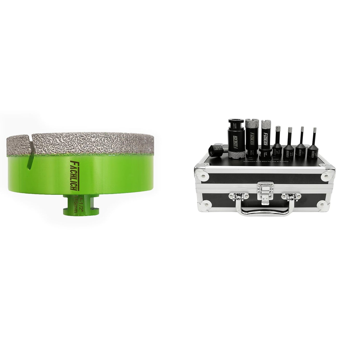 Diamond Core Drill Bit - 4-1/2" Tile Hole Saw 115mm for Porcelain Tile Granite Marble Masonry